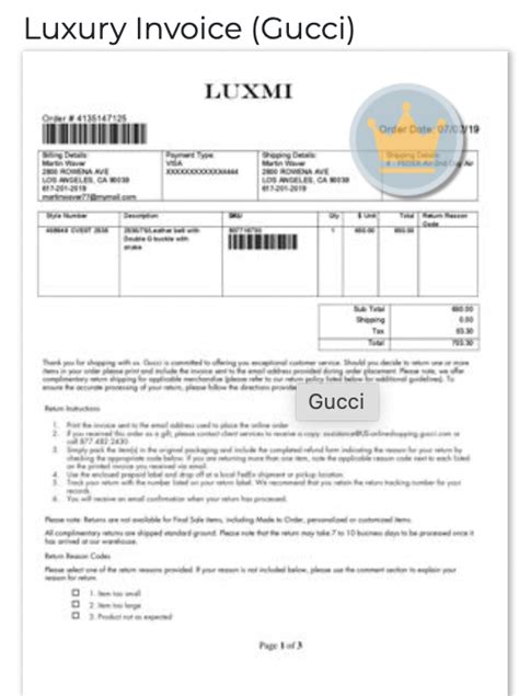 gucci airport invoice|amazon pay gucci return.